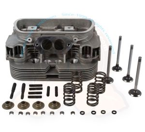 Zylinderkopf komplett, 1600ccm Doppelkanal, 040, langes Gewinde, 35.5mm Einlaßventil und 32mm Auslaßventil, 8/1970-7/1979