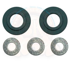 Seals and washers for oil cooler mounting 111117021E, per pair 1600cc single port, 1950-7/1967
