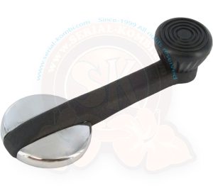 Window winder handle Deluxe Black and chrome 8/1967-7/1979