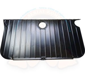 Lamiera di riparazione con traverse per pianale sopra motore con foro per tappo ispezione accesso galleggiante Bus Split Brasiliano 8/1956-7/1975