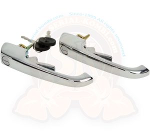 Manilla exterior de puerta delantera con 2 llaves idénticas 8/1968-7/1979, el par