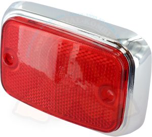 Seitenbegrenzungsleuchte hinten, 8/1970-7/1979 rot, Chromring, US Modell