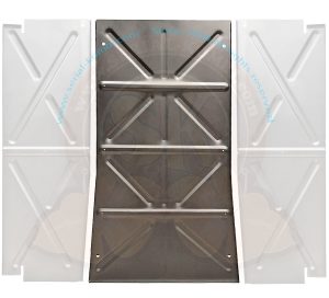 Lamierato protezione e rinforzo telaio sotto pianale, parte centrale (belly pan) 1952-7/1967, 215703715