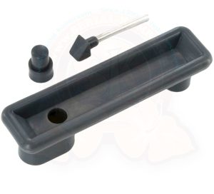 Maniglia apertura armadietto con pulsante Westfalia (grigio scuro) 8/1967-7/1979