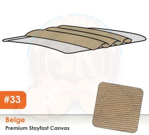 Sunroof cover TMI, premium Stayfast Canvas 1950-7/1967 - #33 Beige