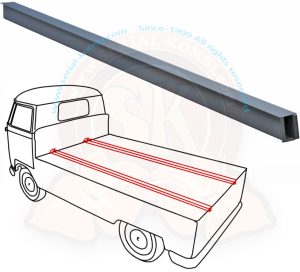 Viga principal longitudinal bajo el bastidor del suelo, pick-up simple cabina 1952-7/1967