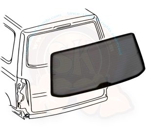 Vetro fumé (82-86%) per portellone posteriore, per modello furgonato o vetrato, 1462x579m, senza tergicristallo, con sbrinatore T5 4/2003-8/2015