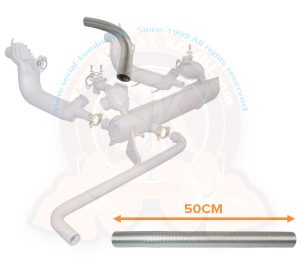 Heater tube, aluminium, Ø 50mm, length 50cm