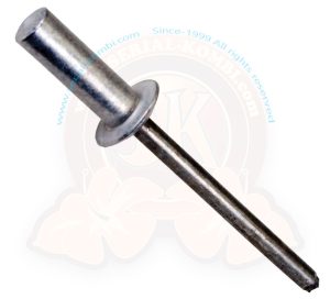 Rivet for wood slats on loading bed, Pick up, aluminium, 4.8X14mm, 8/1967-7/1979