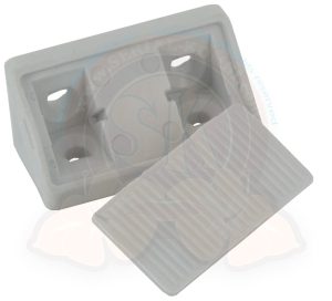 Mini taquet équerre plastique gris à visser pour assemblage ou réparation de meubles