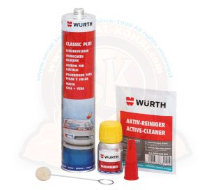 Kit per posa professionale vetri e parabrezza da incollare. Colla 180hv 1h 310ml  (colla/pulitore/primer)