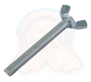 Wing bolt for clamp of HWE replica roof rack, stainless steel, 60mm, sold by unit, 8/1967-7/1979