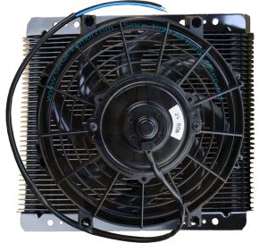 Oil cooler additional 72 plate with electric fan 26 x 28cm, 1/2" NPT