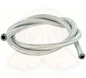 Oil hose, stainless steel sold per metre (12mm diameter)