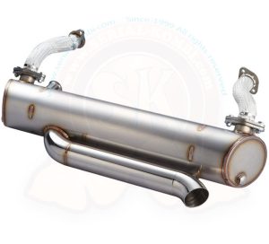 Silencieux d'échappement Performance inox jusqu'à 125cv sans préchauffage de pipe d'admission pour doubles carburateurs 8/1967-7/1979 Vintage Speed