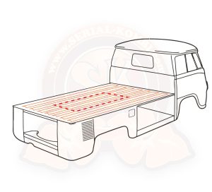 Chapa de carga pick-up, chapa de reparación 150x43cm espesor 0.9mm 8/1967-7/1979