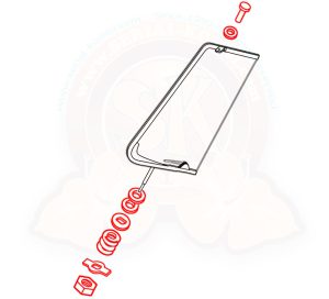 Vent wing hardware kit 1950-7/1967 (for one vent wing)