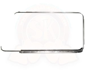 Window surround with scraper, polished, left, 8/1967-7/1979