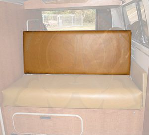 Bezug für Sitzlehne Schlafbank, Vinyl senfgelb, Westfalia, 8/1967-7/1972