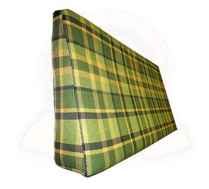 Bezug für Rückenpolster Seitenbank, grün/gelb, Westfalia Helsinki, 8/1973-7/1979 65x34cm