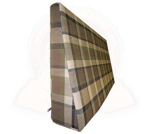 Bezug für Rückenpolster Seitenbank, braun/beige, Westfalia Helsinki, 8/1973-7/1979 65x34cm