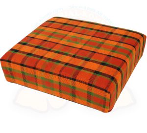 Bezug für Westfalia Hocker, rot/orange kariert, 8/1973-7/1979