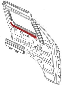 Cejilla, junta de goma, exterior derecha o interior izquierda 5/1979-7/1992