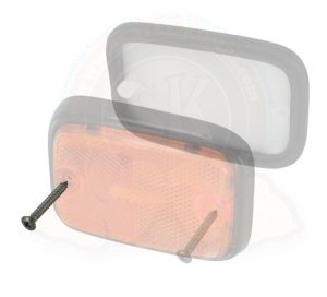 Tornillo en acero inoxidable de fijación de reflector en puerta delantera, el par US 8/1969-7/1979