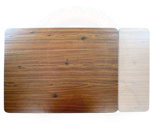 Tischplatte (ohne Klappteil) mit schwarzem Kantenschutz, 56.5x73cm, Westfalia, 8/1973-7/1979