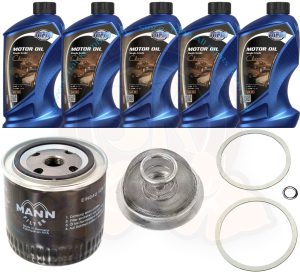 Kit cambio de aceite 1700cc-1800cc-2000cc 8/1971-7/1979 , filtro en malla + kit juntas + filtro aceite MANN + 5 ltrs. de aceite SAE 30