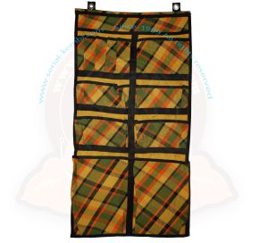 Sac de rangement, organisateur multipoches pour dossier de siège, 12 poches, 40x76cm, Jaune/Orange/Vert