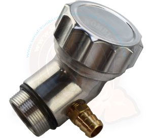 Remplissage d'huile aluminium coudé avec bouchon alu à visser 1500cc-1600cc 1950-7/1967