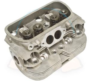 Culata 1600cc completa doble admisión EMPI  040, rosca de bujía corta, con válvulas de admisión de 35.5mm, y válvulas de escape de 32mm