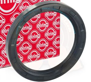 Rotary shaft seal, between crankshaft and flywheel, ACM (polyacrylic rubber), 70x90x10mm, 1200cc-1600cc, 1950-7/1967