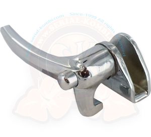 Chiusura deflettore cromata, Maggiolino 10/1952-7/1955 Sinistra