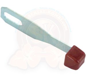 Levetta riscaldamento in metallo e pomello in plastica rossa 8/1967-1972