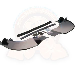 Spritzschutzblech zwischen Stoßstange und Karosserie hinten, inkl. Dichtungen und Schrauben, paarweise, 8/1967-7/1971 (außer Pritsche/DoKa)