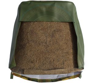 Rivestimento schienale sedile anteriore con retro aperto, giallo / arancio / verde Wesfalia 8/1974-7/1979