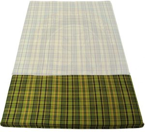 Bezug für Matratze Aufstelldach, 64x116x5cm, grün/gelb kariert, Westfalia 8/1973-7/1979
