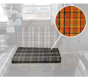 Bezug für Sitzfläche Seitenbank, rot/orange, Westfalia Helsinki, 8/1973-7/1979 64x47.5cm