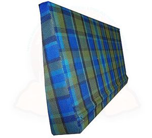 Bezug für Rückenpolster Seitenbank, blau/grün, Westfalia Helsinki, 8/1973-7/1979 65x34cm