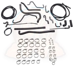 Wasserschlauch Komplett-Set, 18-teilig mit Schellen, 1900ccm DG, 8/1985-7/1986 ohne Zusatzheizung, Schaltgetriebe