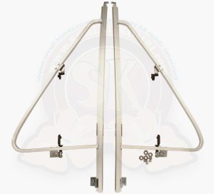 Cornici deflettori porte anteriori in alluminio con cerniere 5/1979-7/1992 la coppia