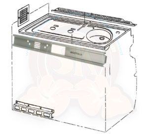 Blende für Küchenteil, Edelstahl, 86x10cm, Westfalia, 5/1979-7/1992 grau