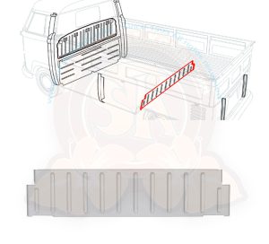Trennwand zwischen Motor und Kraftstofftank, Pritsche oder Doka, 1952-7/1965