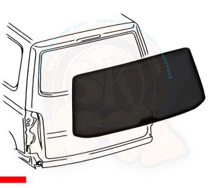 Vetro fumé (82-86%) per portellone posteriore, per modello furgonato o vetrato, 1462x579mm, senza tergicristallo, senza sbrinatore T5 4/2003-8/2015