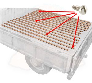 Screw for wood slats on loading bed, pick-up, 4.8X16mm 8/1967-7/1979