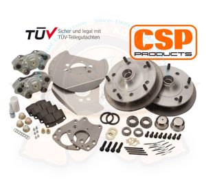 Scheibenbremsanlage Vorderachse CSP, 3/1955-7/1963 LK 5x205 für Zubehör Felgen, Spur -2.5mm pro Seite gegenüber Serie