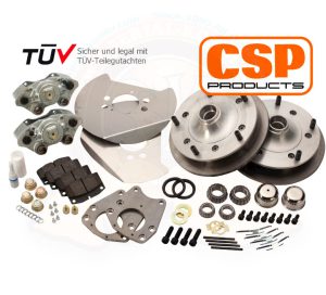 Freni a disco anteriori CSP 8/1967-7/1970 con foratura 5x205 per cerchi in lega, Kit completo