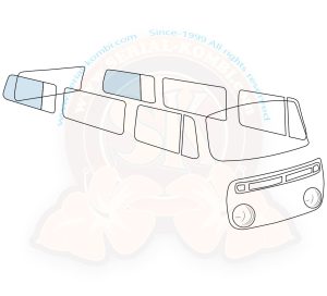 Cristal lateral trasero para la instalación de un deflector, 8/1967-7/1979, izquierdo o derecho